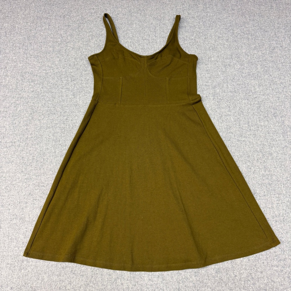Universal Thread | Knit Mini Dress | M | Olive Green | Ribbed Corset Fit & Flare
